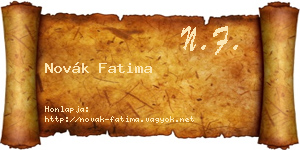 Novák Fatima névjegykártya