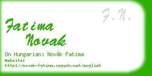 fatima novak business card